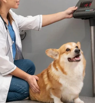 Perro en el peso